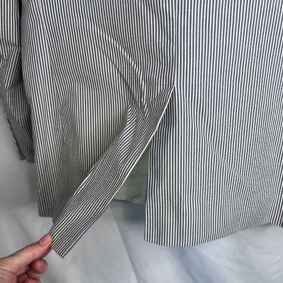 Jos A Bank Seersucker Striped 100% Cotton Blazer Preppy Single Breasted Size 43R - Picture 7 of 12